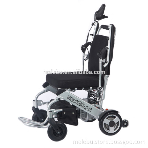 Foldable reclining electric wheelchair